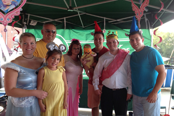 Bank of Washington employees dressed up at characters from Cinderella fro Chili Cook-Off