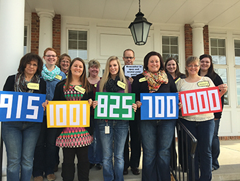 Bank of Washington employees dressed up as The Price Is Right for Halloween 2015