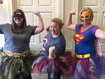 Bank of Washington employees dressed as superheroes for halloween 2016