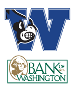 Washington High school and Bank of Washington logos