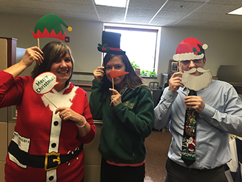 Bank of Washington employees dressed festively for the 2015 holidays