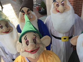 Bank of Washington employees dressed up as gnomes for Halloween 2015