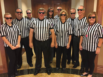 Bank of Washington employees dressed as referees for Halloween 2016