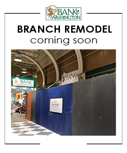 photo of branch inside schnucks grocery store under construction with boards blocking the construction